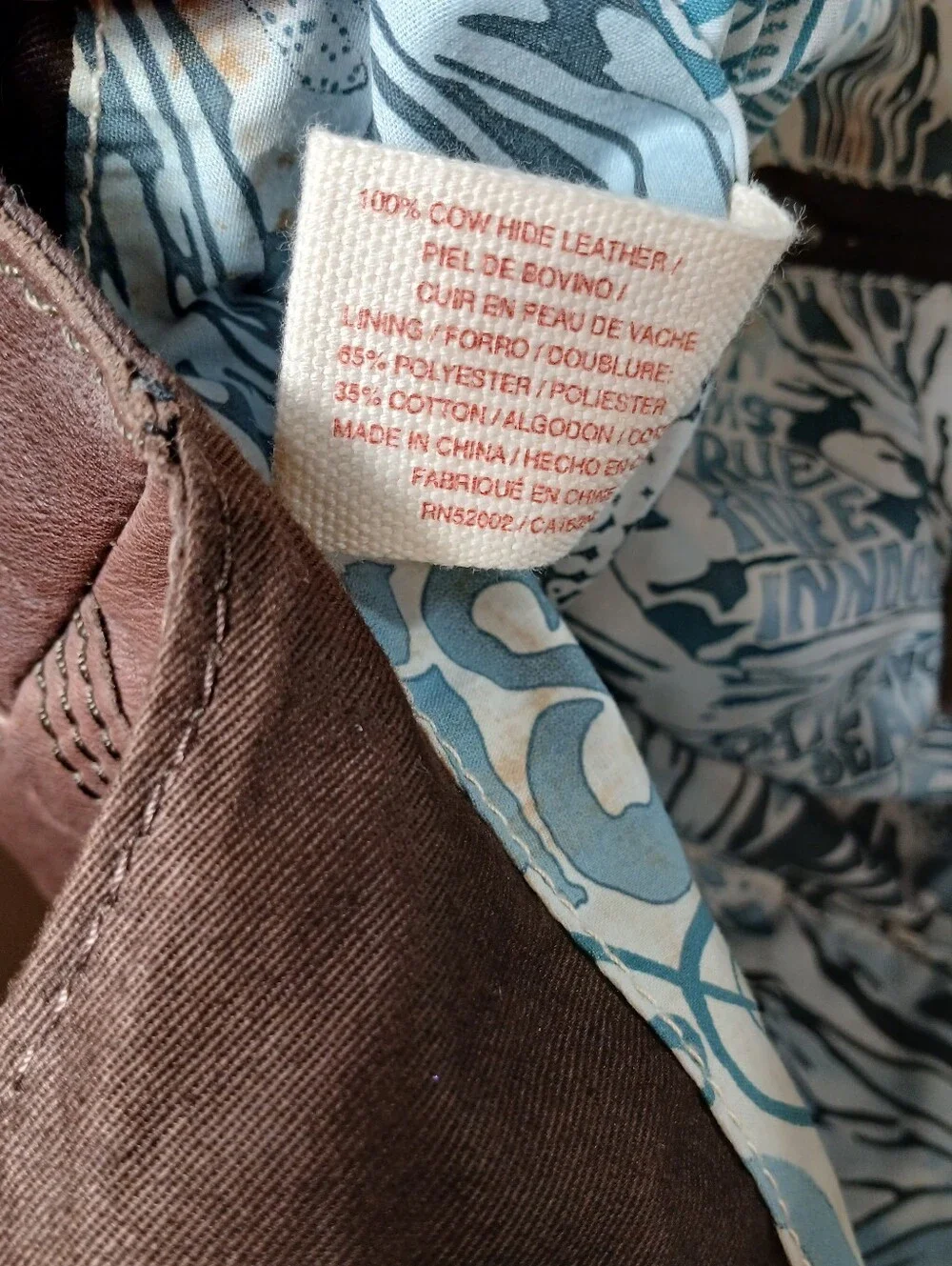 Lucky Brand Brown 100% Cow Hide Leather Braided Stitch Shoulder Tote